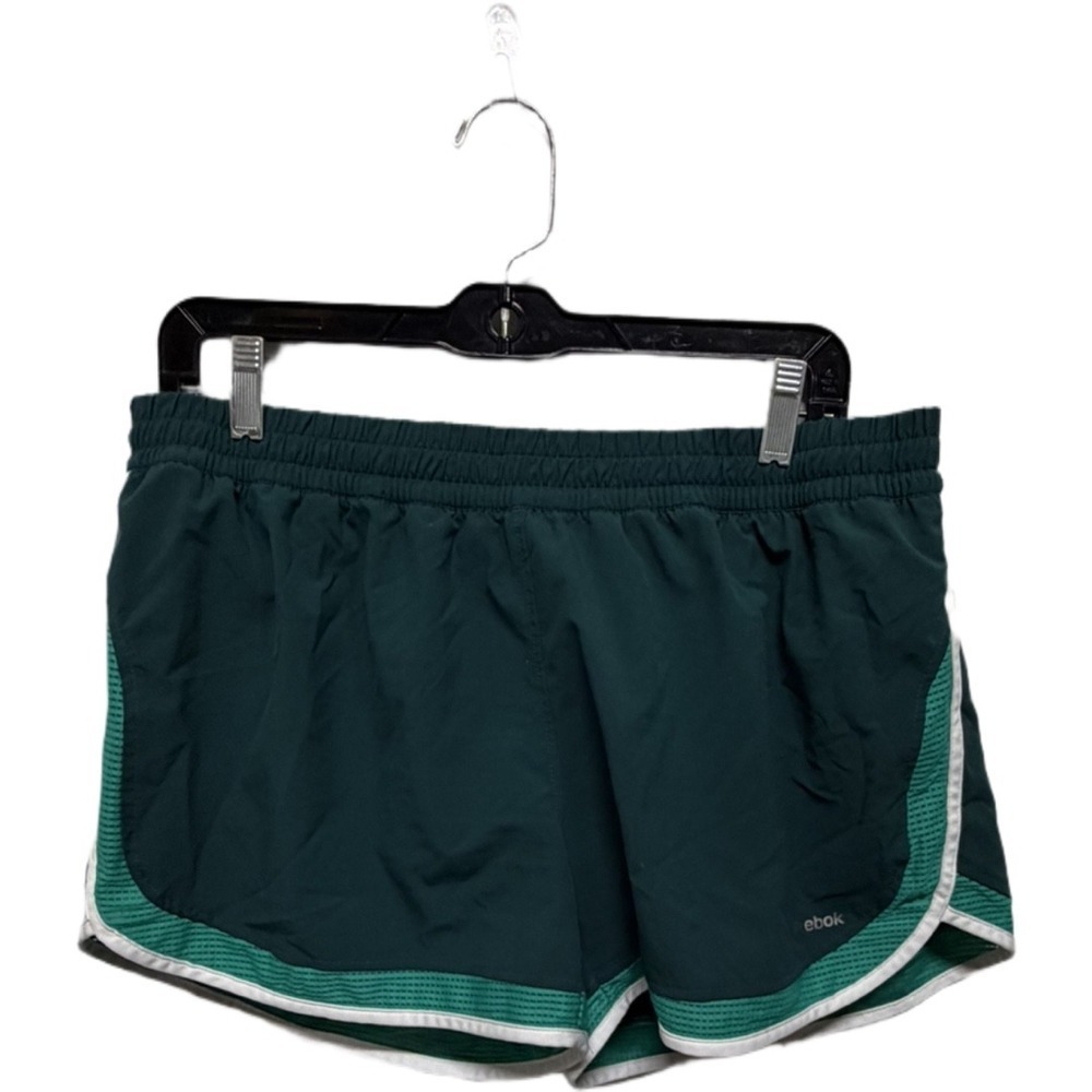 Reebok green athletic shorts size large lined running walking gym sporty